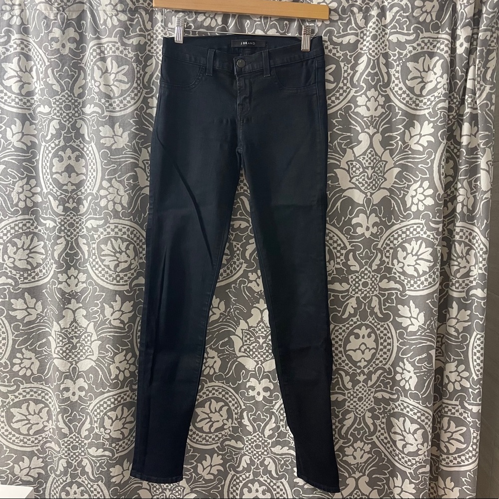 J Brand Black Coated Skinnies